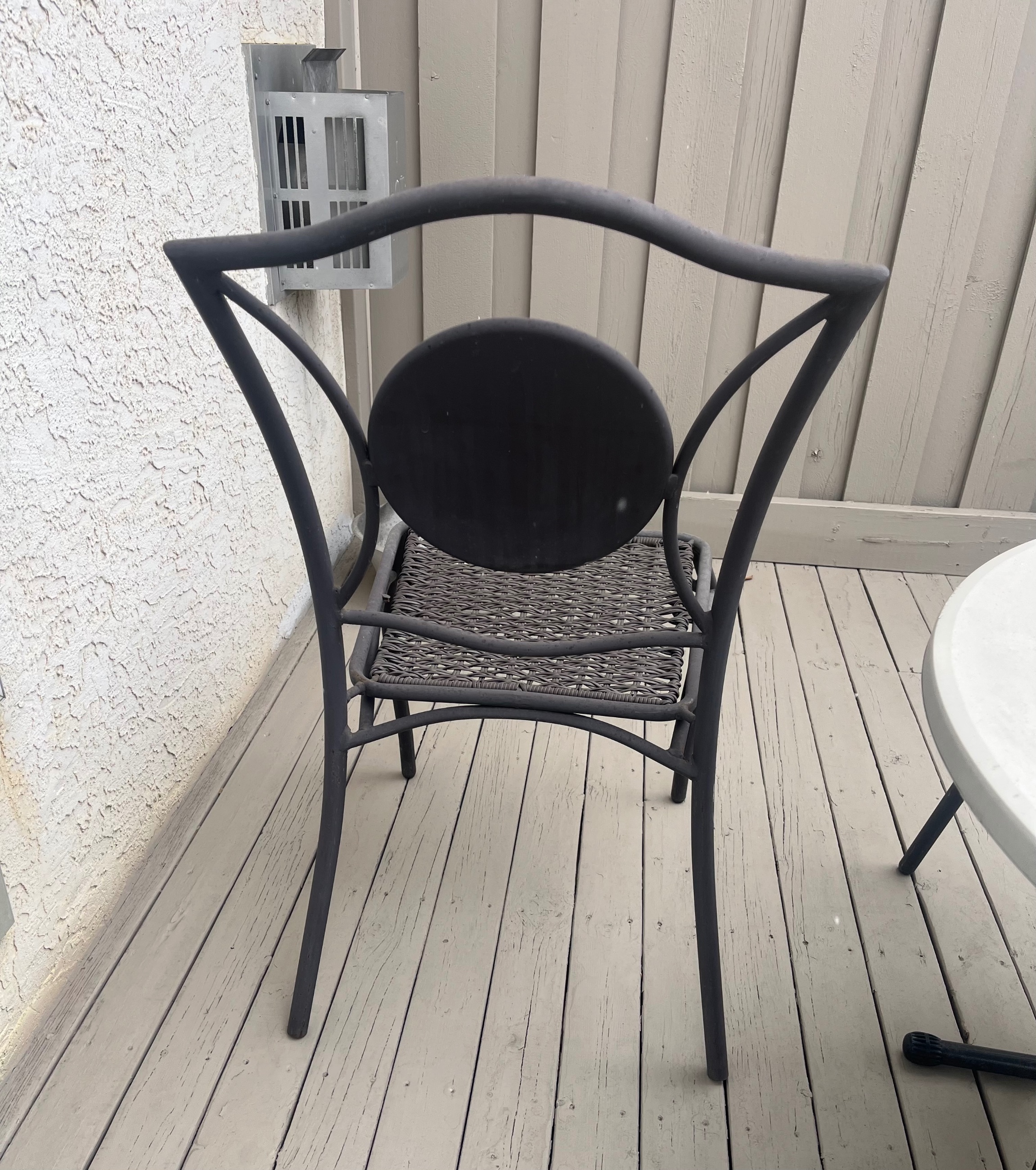 Photo of Outdoor Metal Bistro Chairs with Mosaic Back
