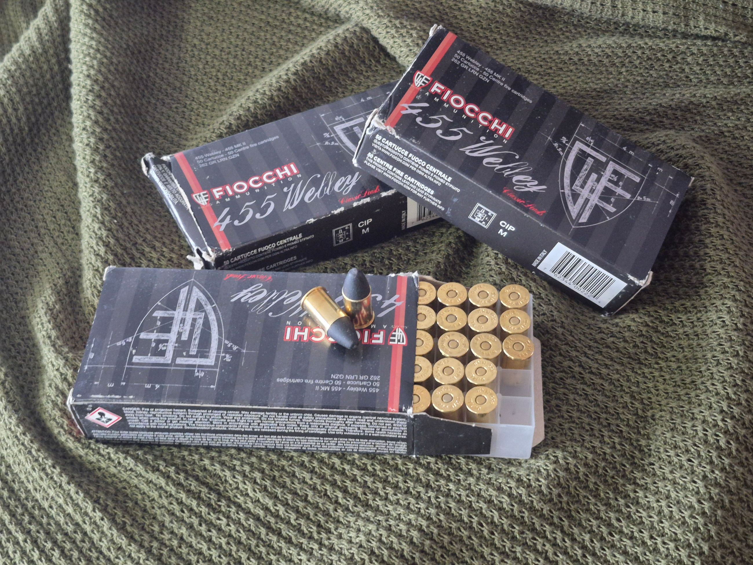 Photo of .455 Webley Fiocchi Heritage factory ammo