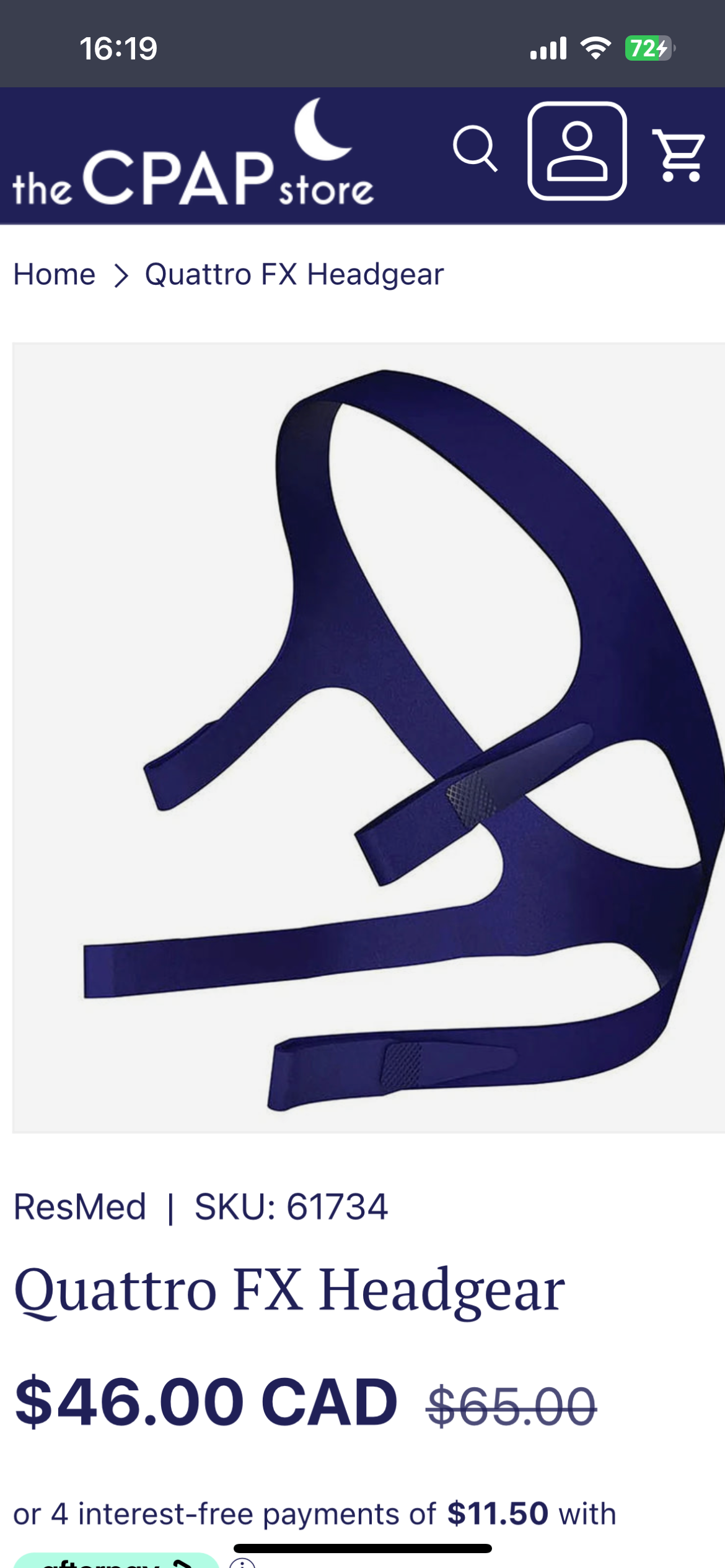 Photo of SLEEP APNEA HEAD GEAR FOR QUATRO FX MASK. 