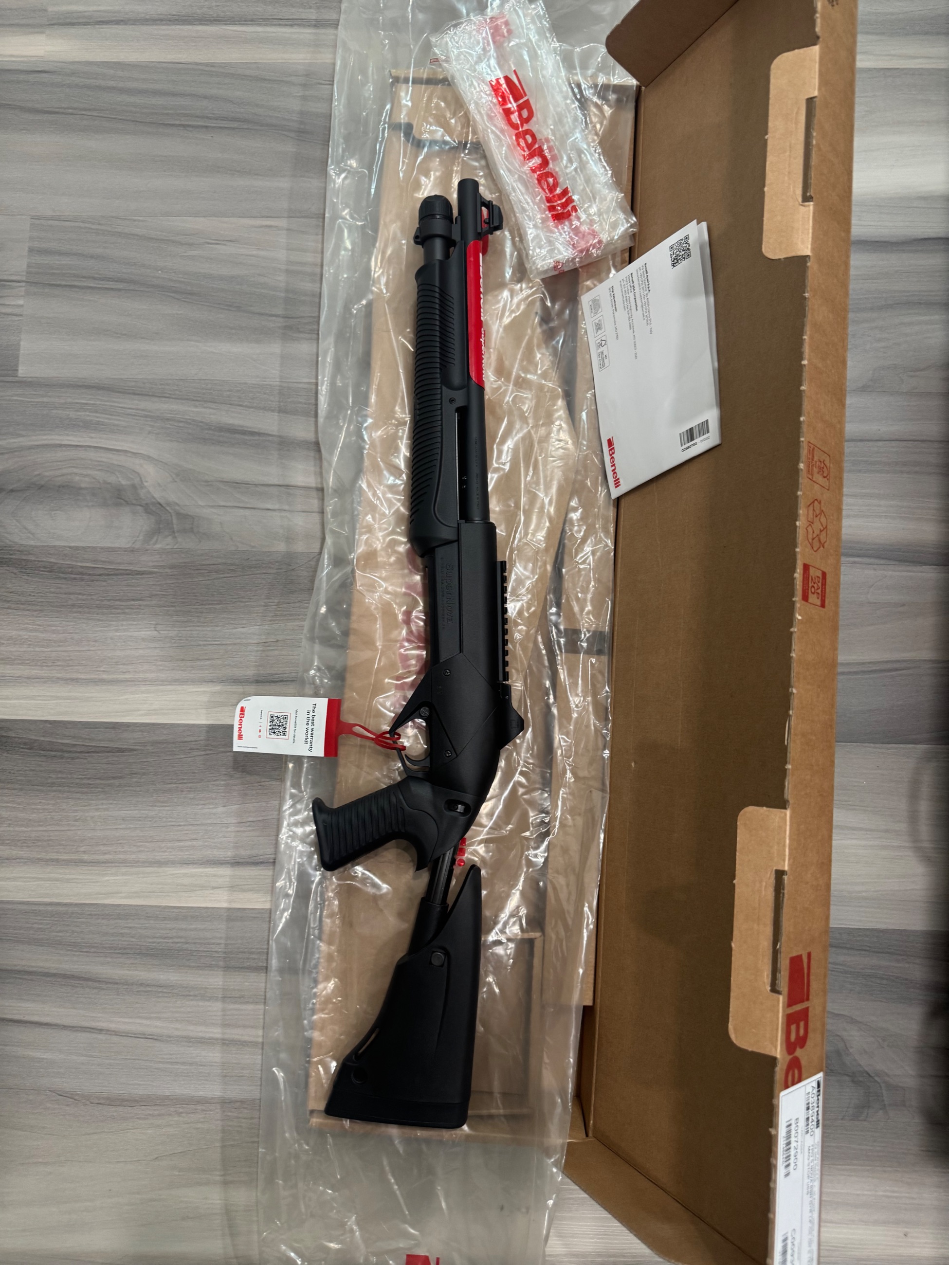 Photo of Benelli SuperNova Tactical 12 Ga, 14.5" Barrel 3.5" Chamber Telescoping Stock Unfired.