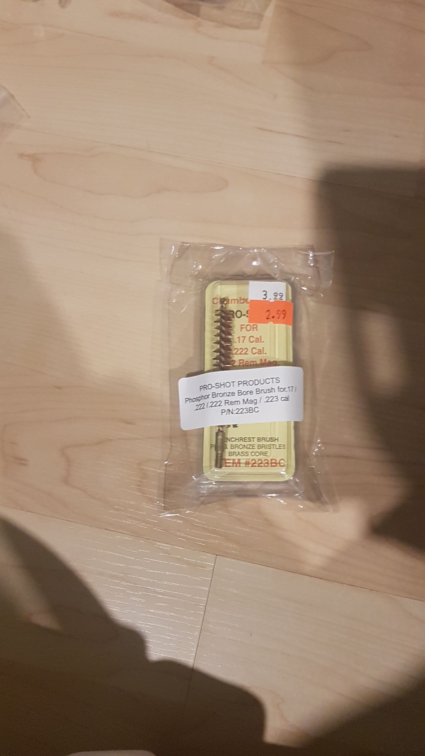 Photo of New Phosphor Bronze bore Brush for .17/.222/.222Rem Mag/.223, Pro-Shot Products P/N:223BC ( mellonRSCA)