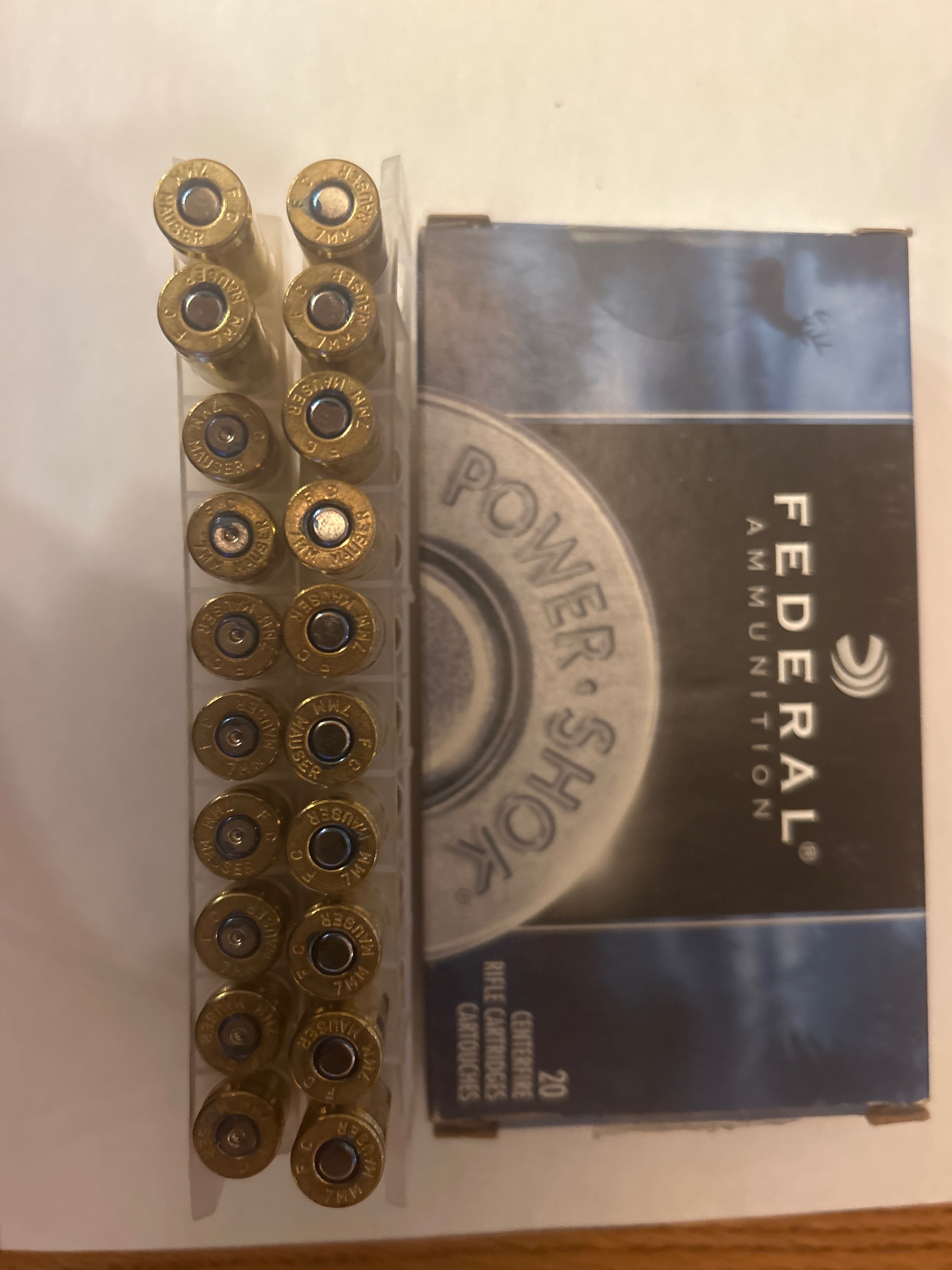 Photo of 7mm Mauser ammunition 140gr