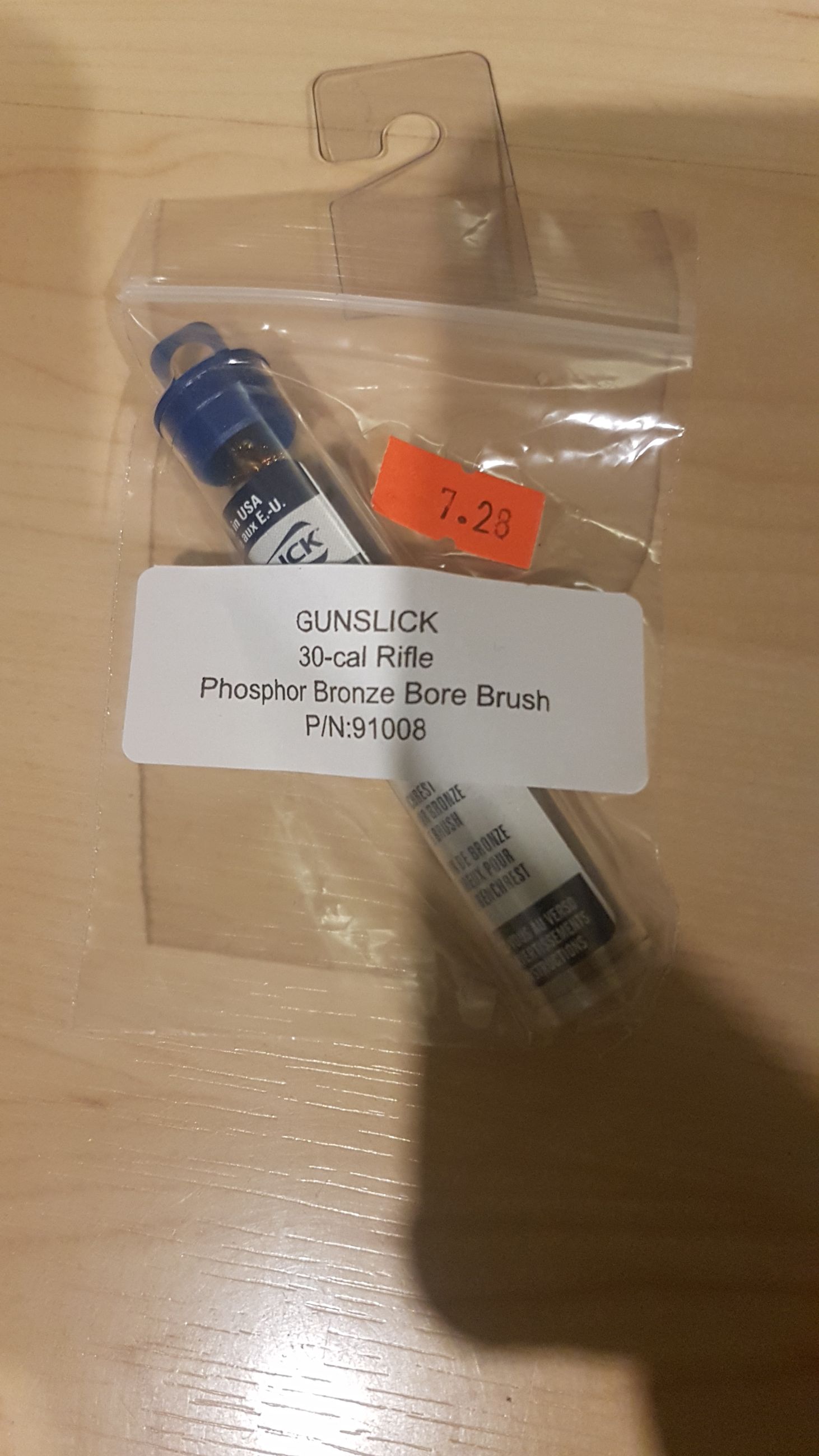 Photo of New GUNSLICK .30cal rifle Phosphor Bronze bore Brush P/N: 91008 ( mellonRSCA)
