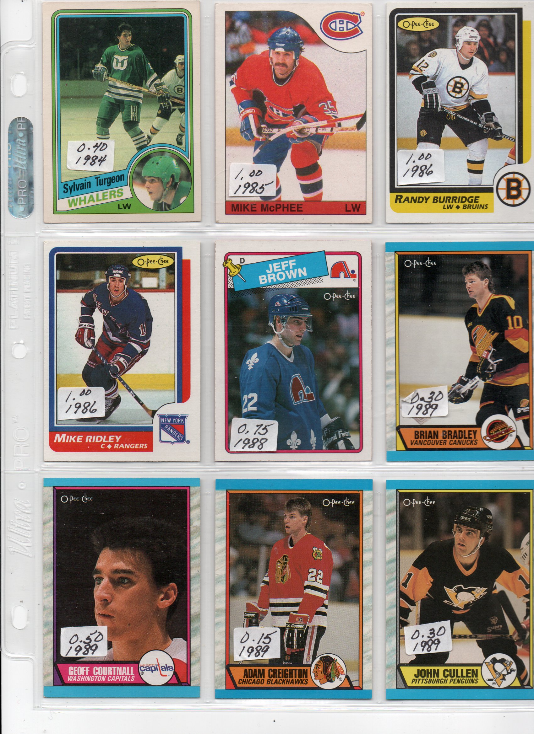 Photo of $0.20 to $2 ~ NHL ROOKIE CARDS 1984 to 1994