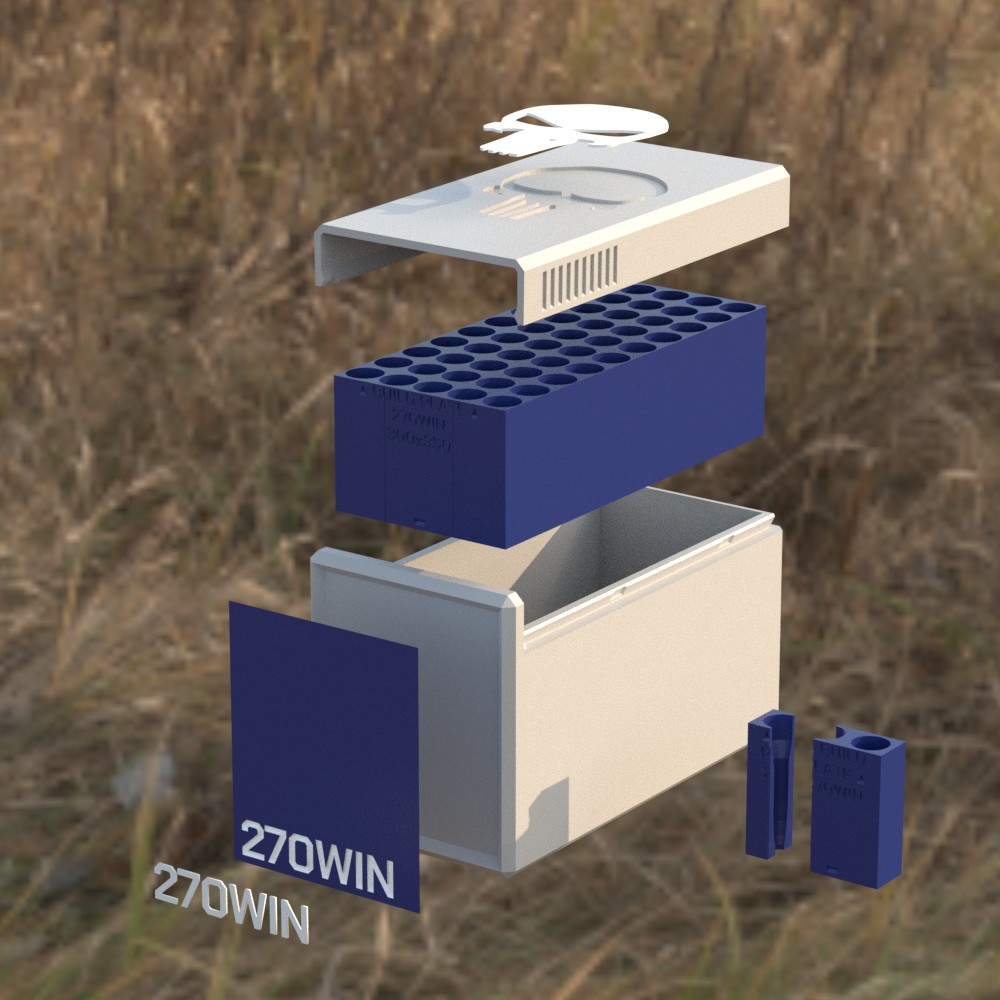 Custom 3d printed ammo boxes ANY CALIBER "NOW OFFERING 50 CAL AMMO BOX INSERTS" - 6 - 1765277681301_B_07_270win_03