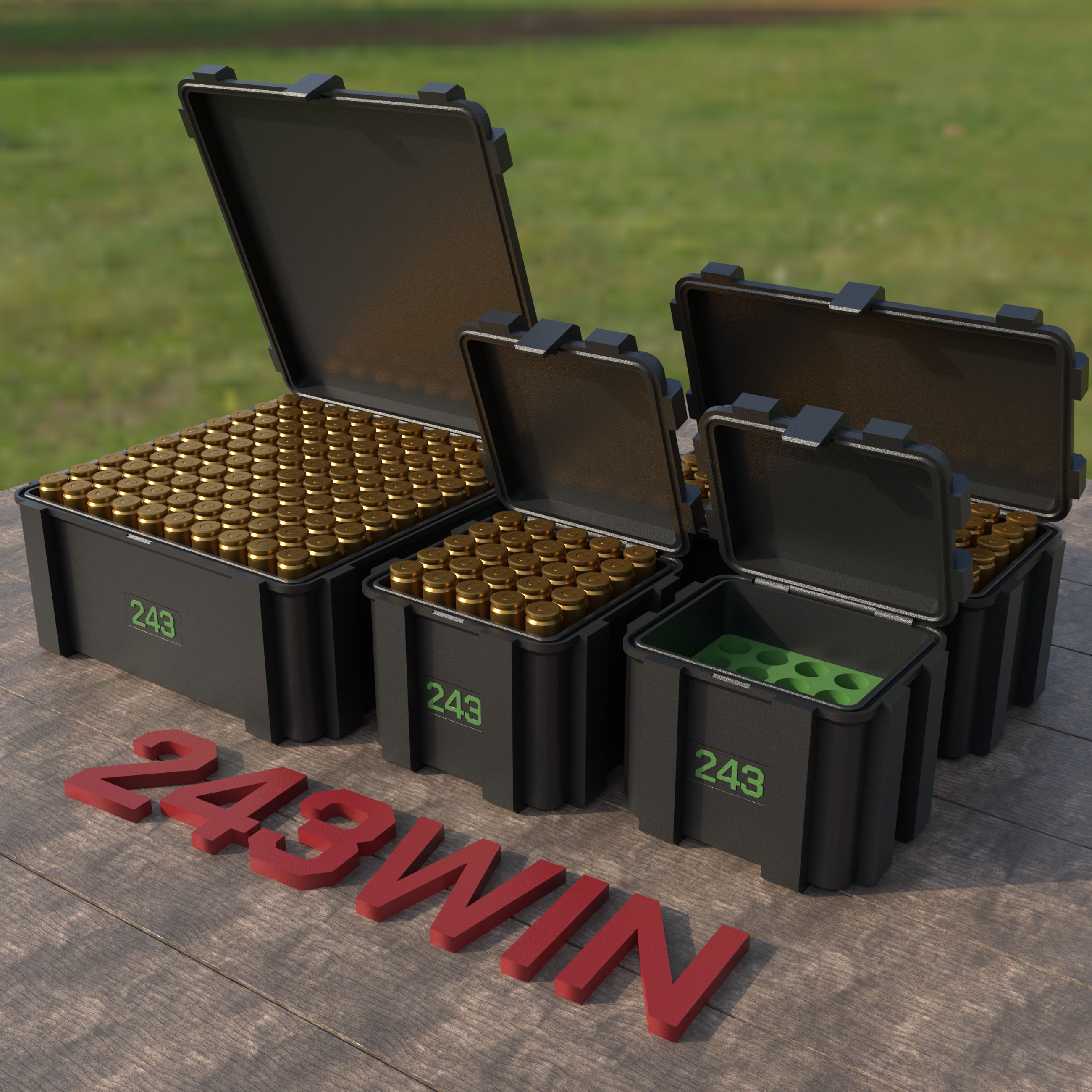 Photo of Custom 3d printed ammo boxes ANY CALIBER "NOW OFFERING 50 CAL AMMO BOX INSERTS"