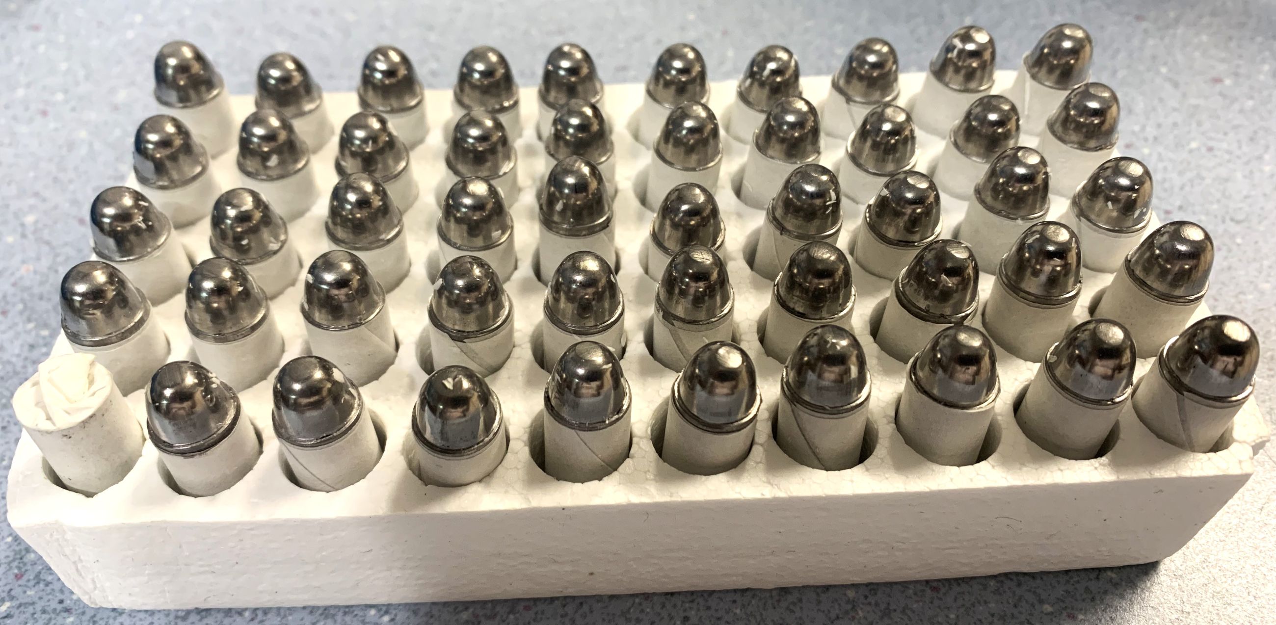 Photo of   MONTANA PRECISION SWAGING .40 CALIBER, 370 GRAIN PAPER PATCHED CAST BULLETS