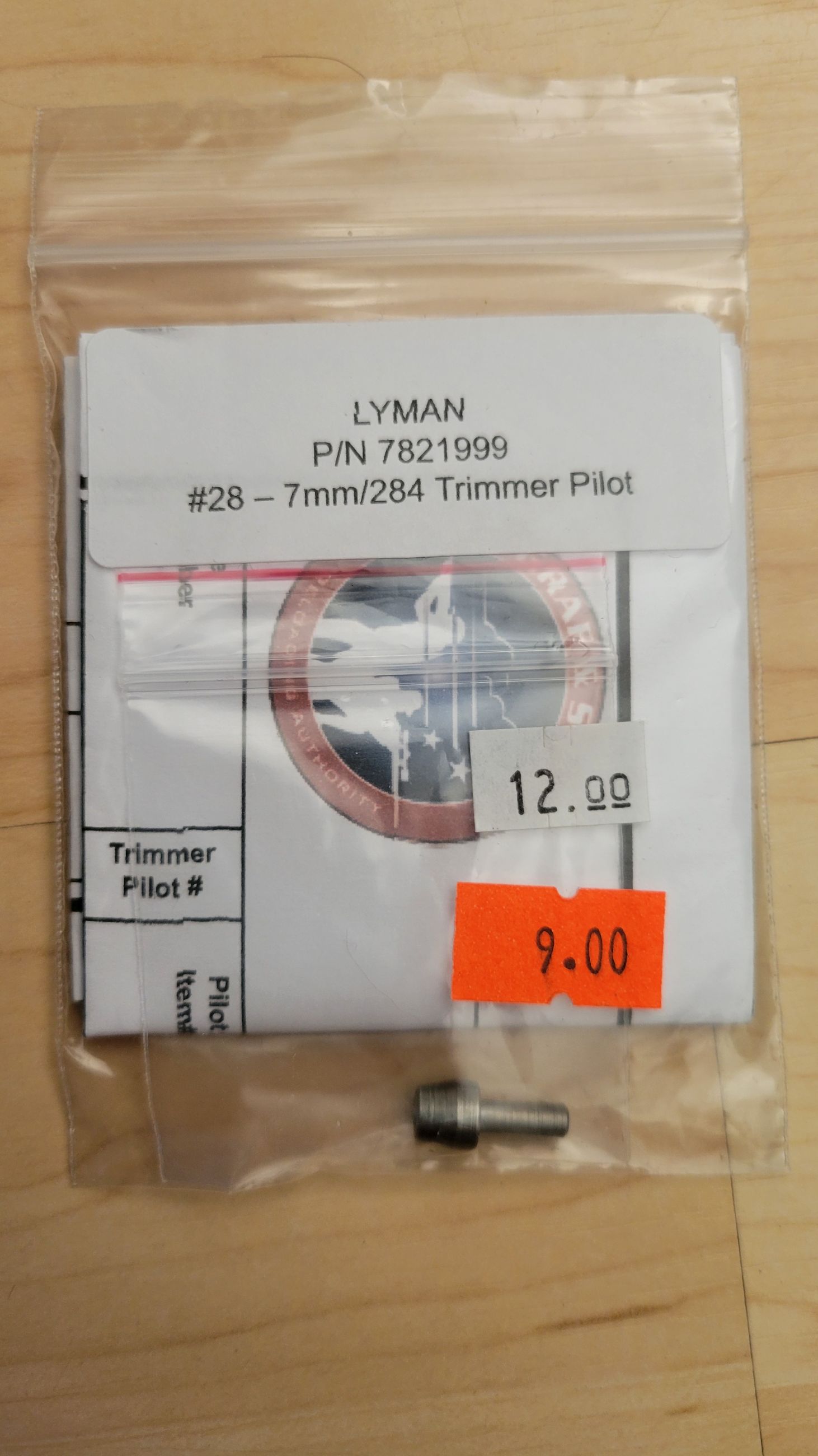 Photo of New LYMAN #28 - 7mm /  .184 Trimmer pilot for reloading ammo P/N  7821999 ( mellonRSCA)