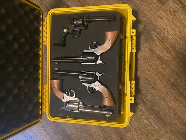 Photo of Western blank shooting 6 shooters with 2 lever action blank rifles plus, new. A rare opportunity.