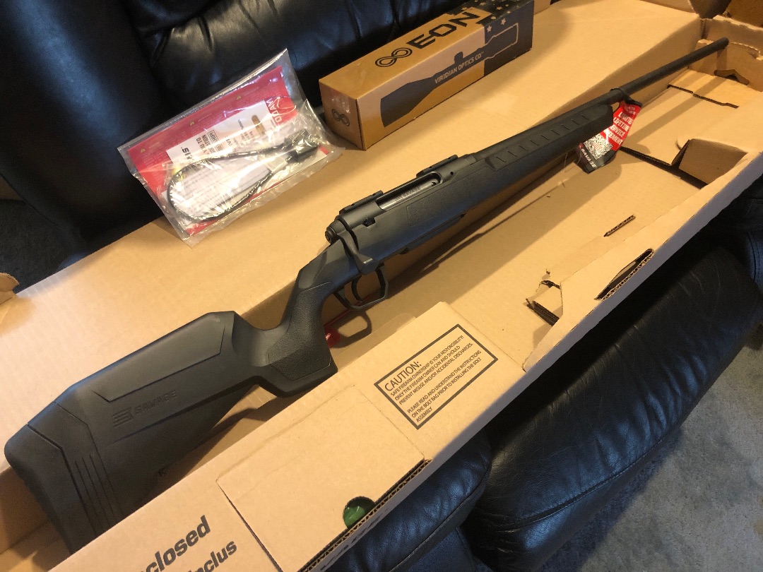 New! Savage Axis XP 308 Win Rifle, 22” Barrel, w/ factory supplied Viridian Optics EON 3-9x40mm Riflescope Combo - 5 - 1787710535277_IMG_3163