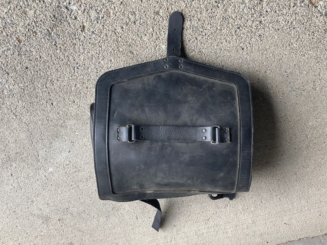 Photo of FOR SALE  LEATHER MOTORCYCLE CARRY ON BAG