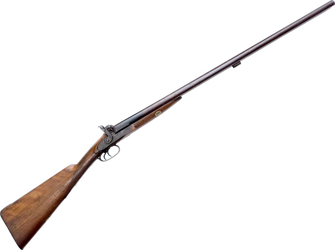 Photo of Percussion Double Barrel Shotgun, Made in England, 12GA