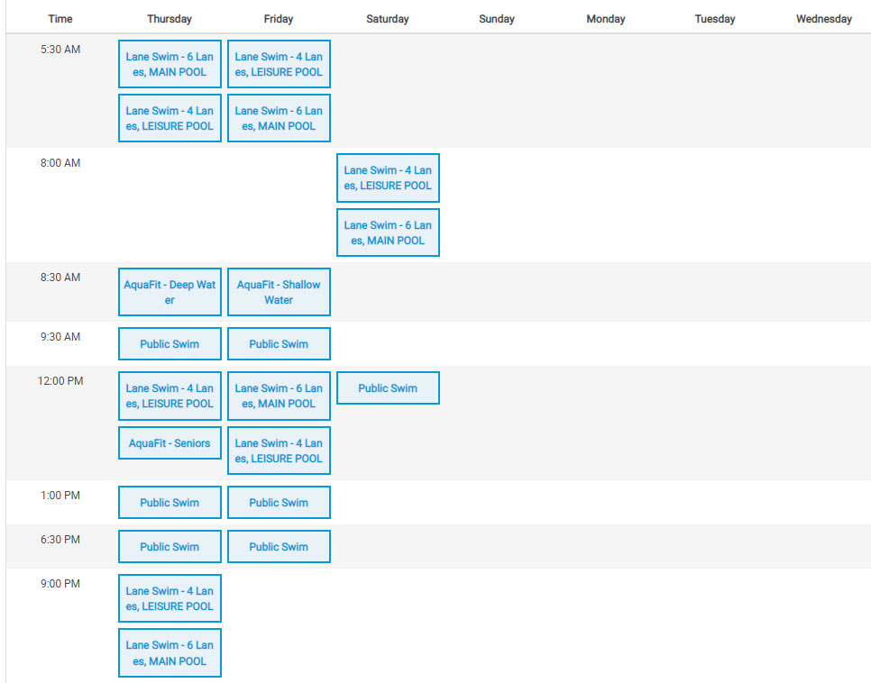 schedule